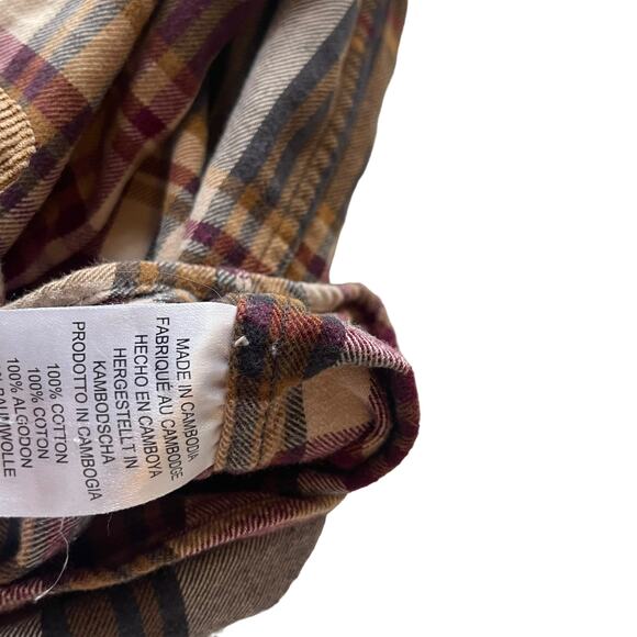 Legendary White Tails Mens Size XL Tall Red Plaid Flannel Western Fall Button Up - Picture 8 of 8